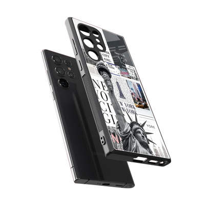 NY Dream sleek samsung galaxy s24 ultra cover with tempered glass back and TPU edges
