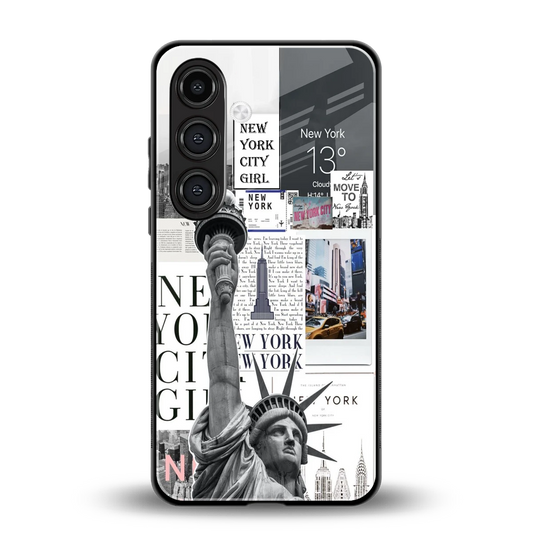 NY Dream back phone cover | glass case for samsung galaxy s24 plus