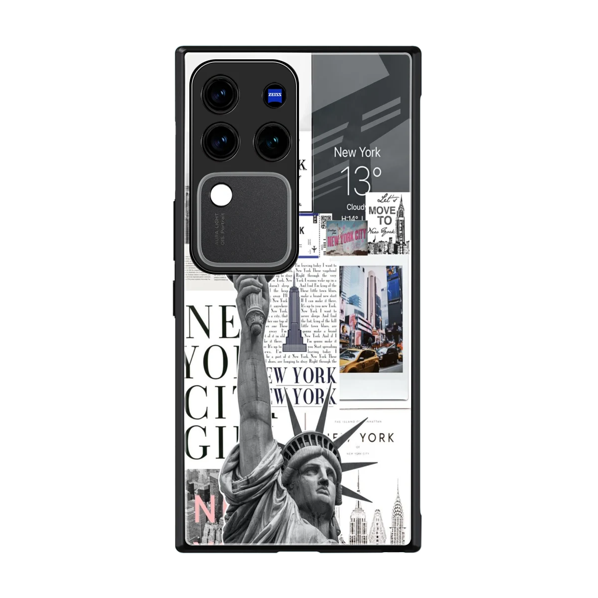 NY Dream back phone cover | glass case forvivo v30 pro