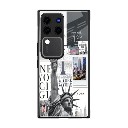 NY Dream back phone cover | glass case forvivo v30 pro