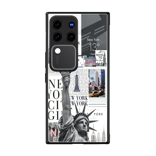 NY Dream back phone cover | glass case forvivo v30 pro