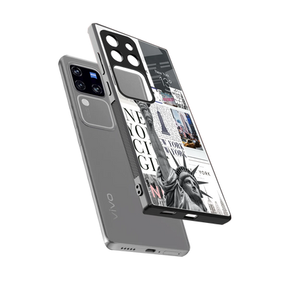 NY Dream sleekvivo v30 pro cover with tempered glass back and TPU edges
