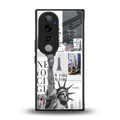 NY Dream back phone cover | glass case for vivo v40 pro