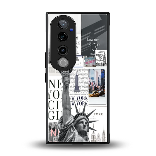 NY Dream back phone cover | glass case for vivo v40 pro