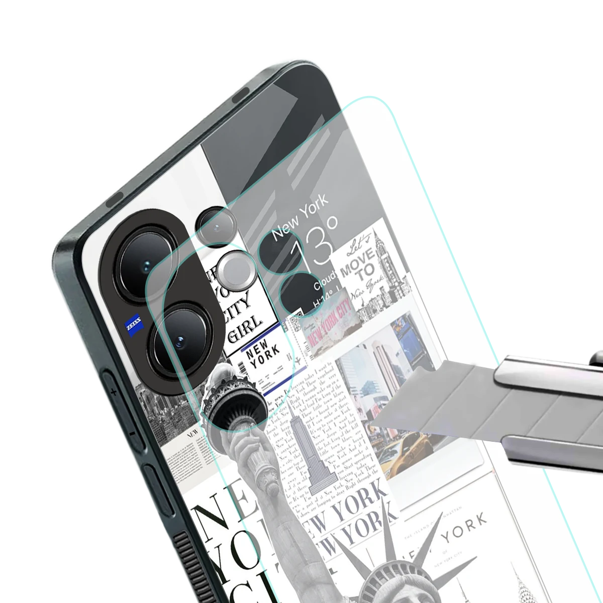 NY Dream stylish phone case for vivo v60 | glossy glass and slim fit