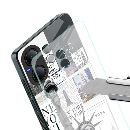 NY Dream stylish phone case for vivo v60 | glossy glass and slim fit