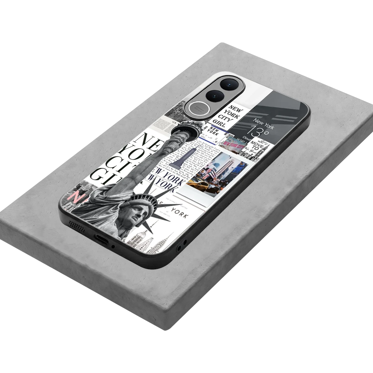 NY Dream stylish phone case for vivo v70 fe | glossy glass and slim fit