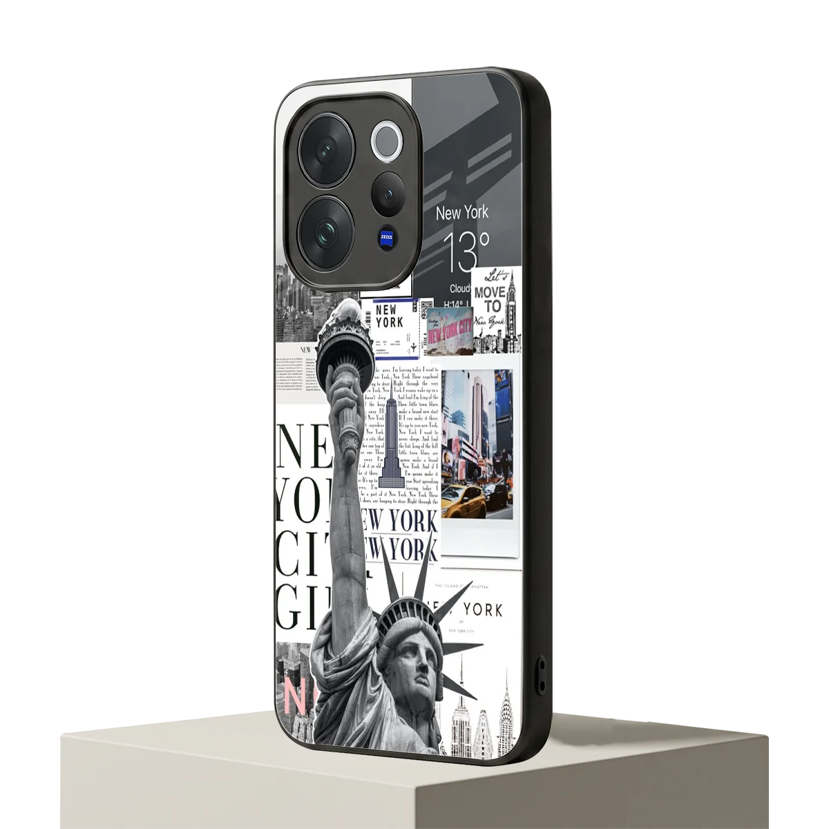 NY Dream vivo v70 mobile cover | shockproof glass phone case