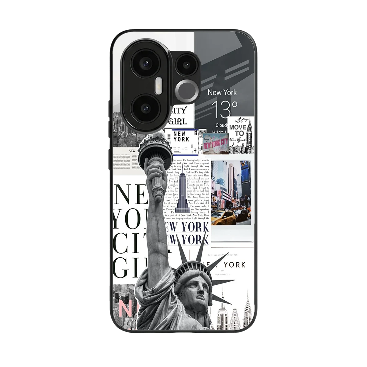 NY Dream back phone cover | glass case for vivo x200 fe