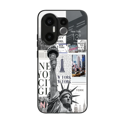 NY Dream back phone cover | glass case for vivo x200 fe