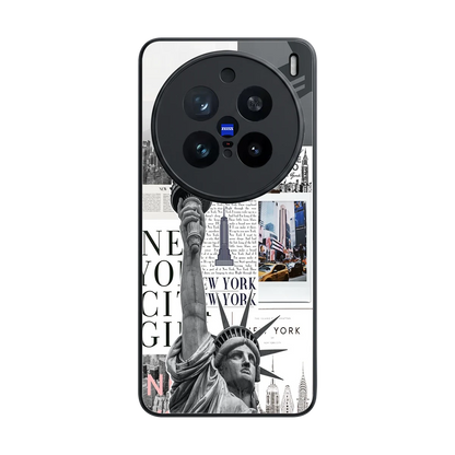 NY Dream back phone cover | glass case for vivo x200 pro
