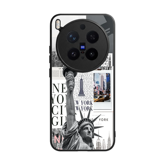NY Dream back phone cover | glass case for vivo x300 pro