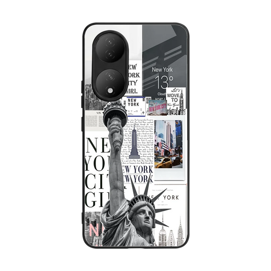 NY Dream back phone cover | glass case for Vivo-y100