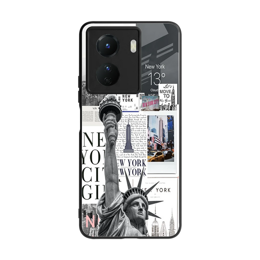 NY Dream back phone cover | glass case for vivo y16