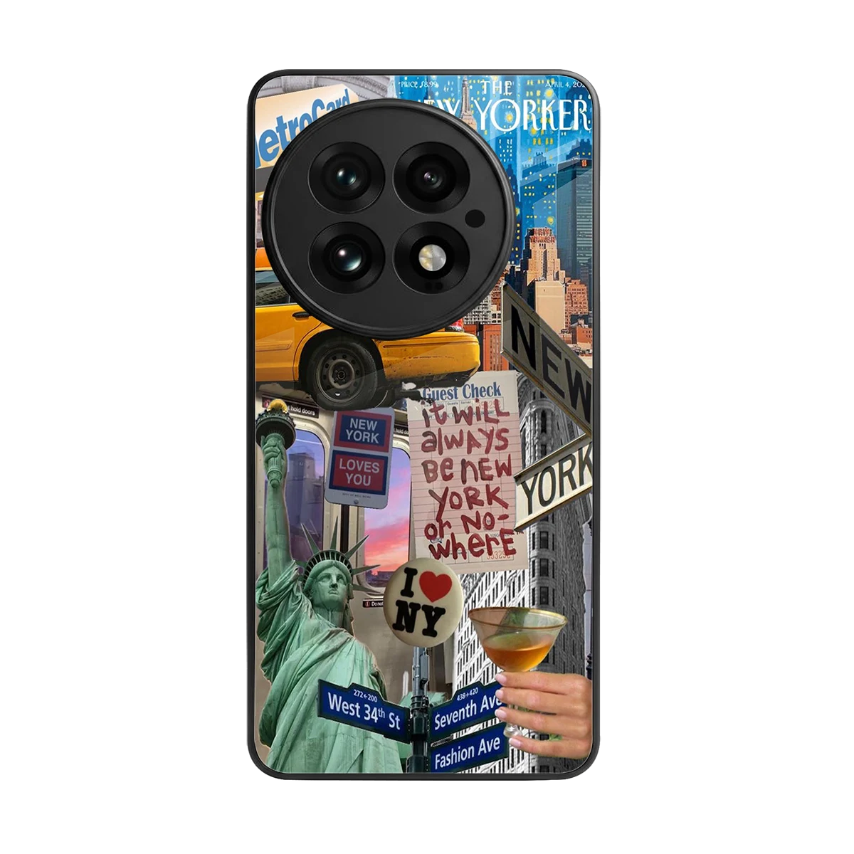 NY Forever back phone cover | glass case for oneplus 13