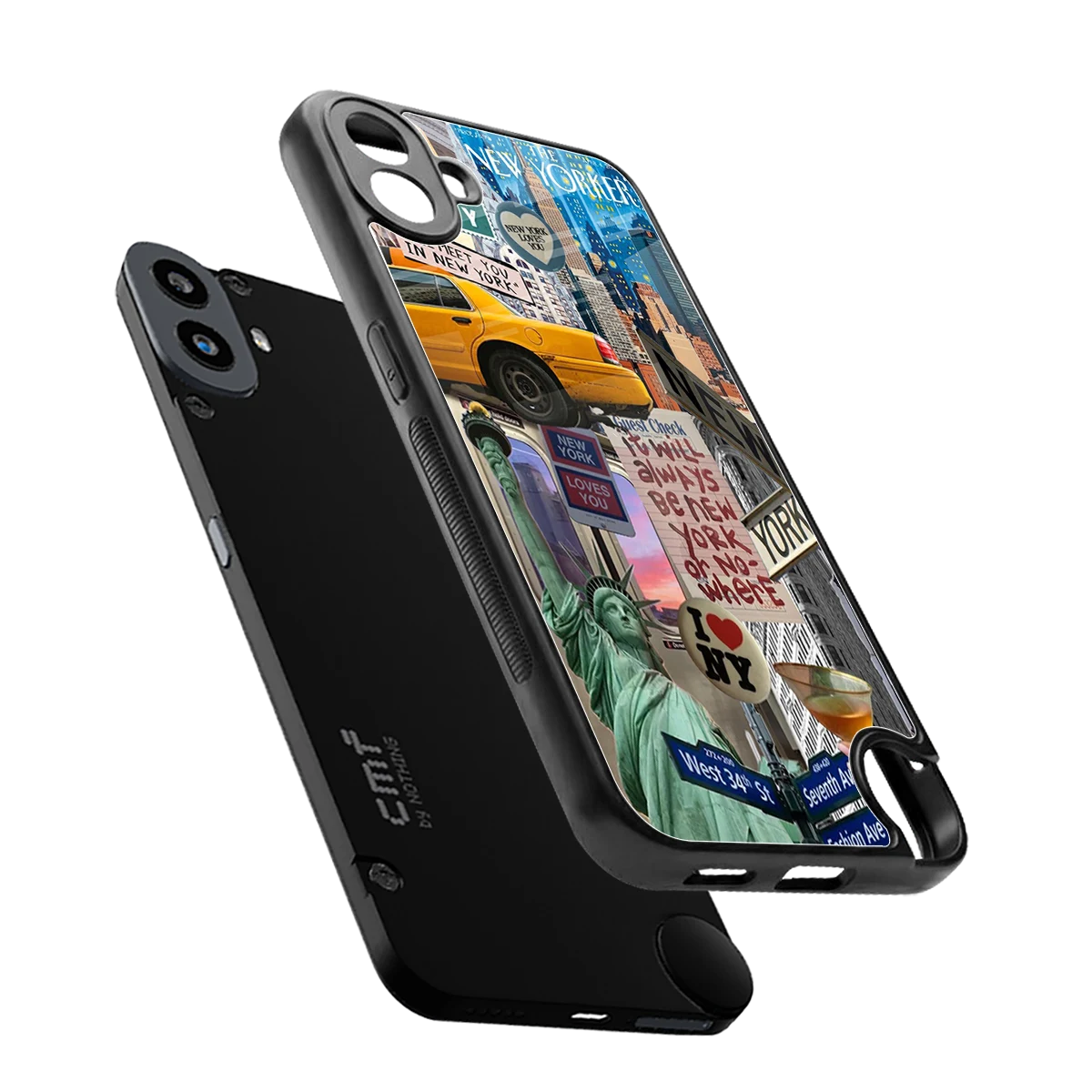 NY Forever sleek cmf nothing phone 1 cover with tempered glass back and TPU edges