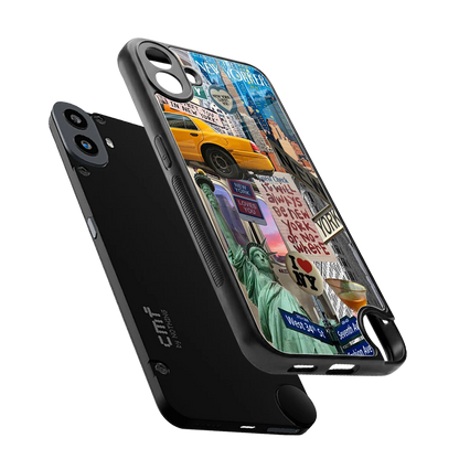 NY Forever sleek cmf nothing phone 1 cover with tempered glass back and TPU edges