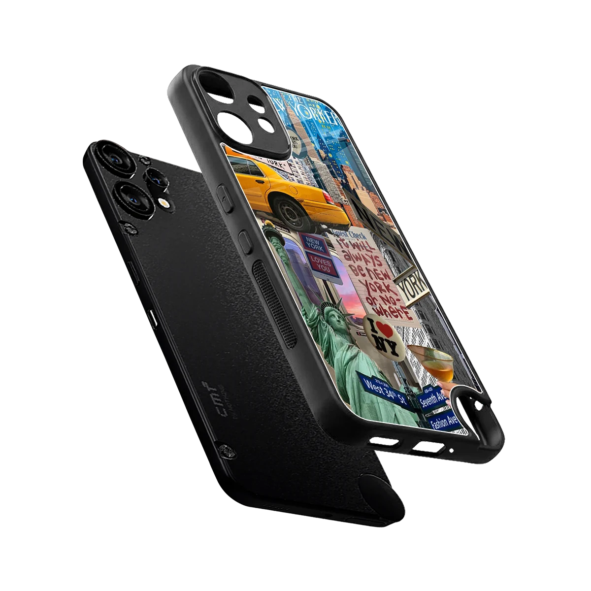 NY Forever sleek cmf nothing phone 2 pro cover with tempered glass back and TPU edges