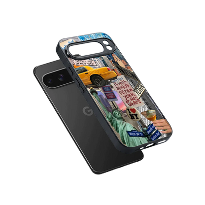 NY Forever sleek google pixel 10 pro xl cover with tempered glass back and TPU edges