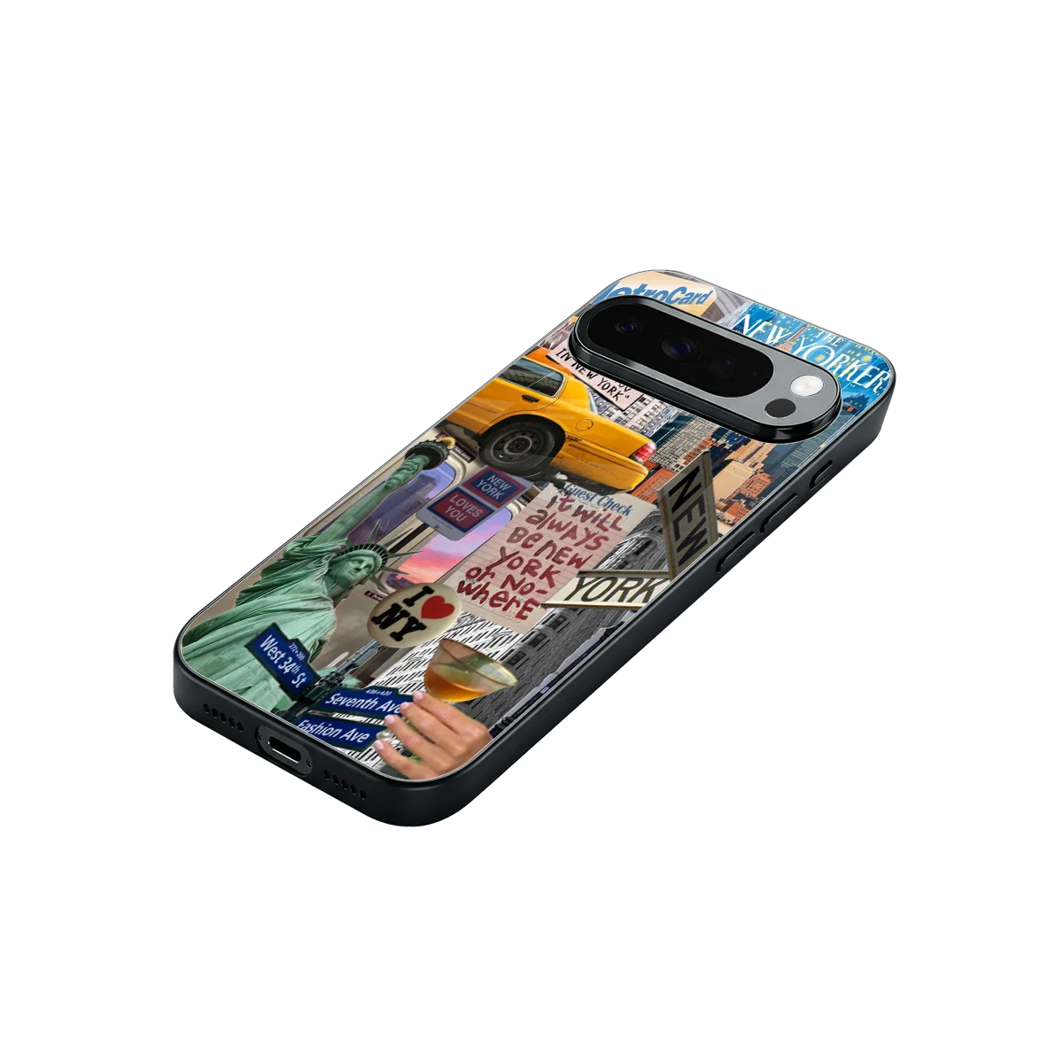 NY Forever stylish phone case for google pixel 10 pro xl | glossy glass and slim fit