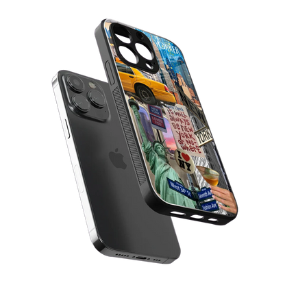 NY Forever sleek iphone 13 pro cover with tempered glass back and TPU edges