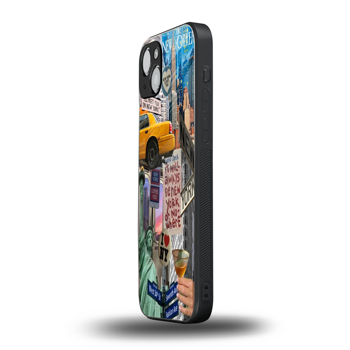 NY Forever iphone 15 plus mobile cover | shockproof glass phone case