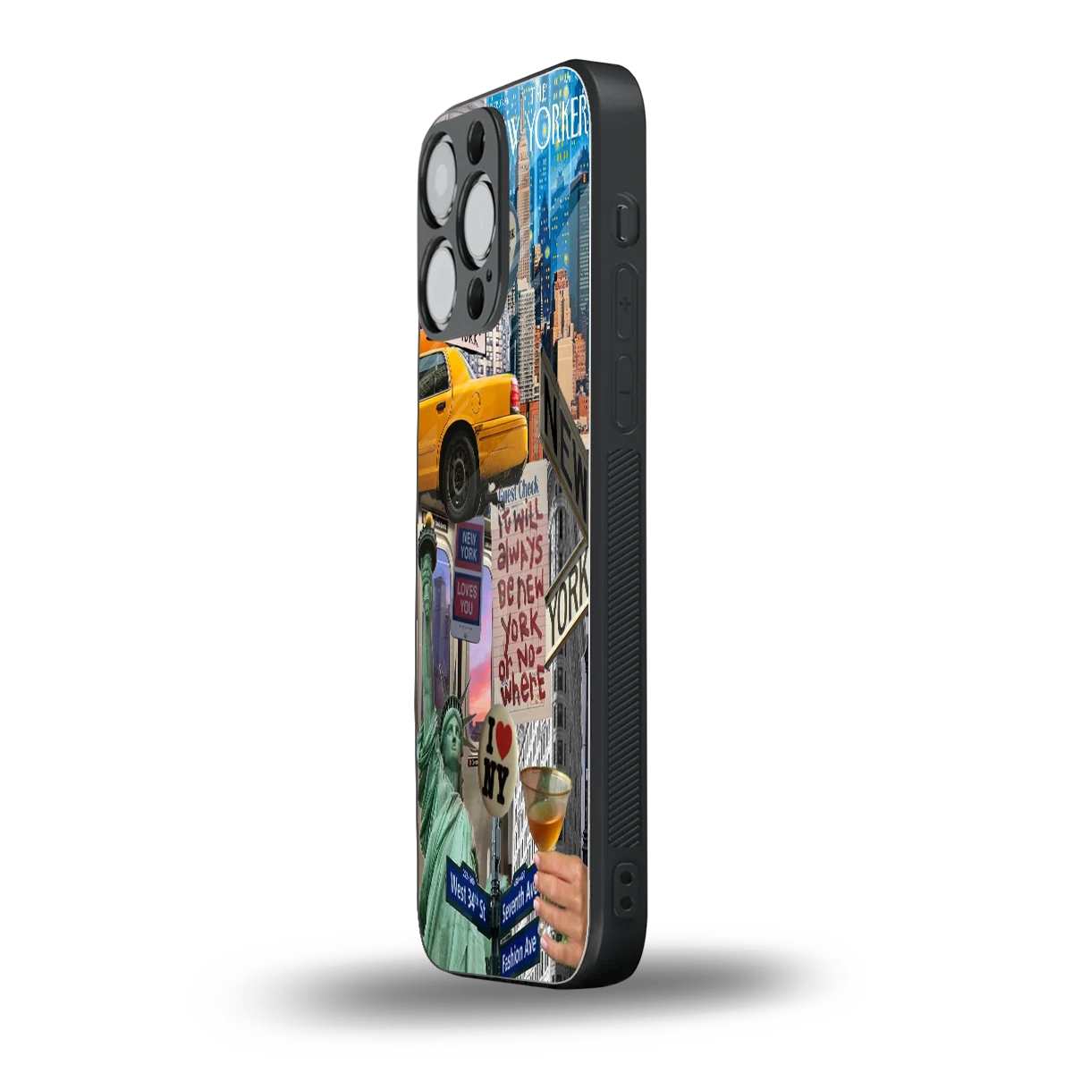 NY Forever iphone 16 pro max mobile cover | shockproof glass phone case