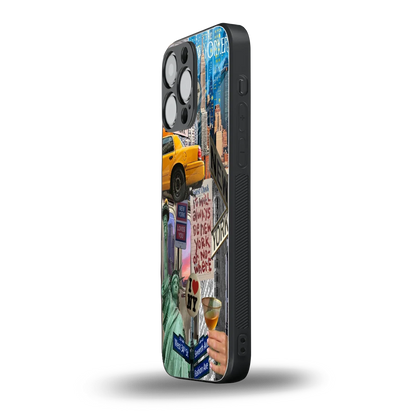 NY Forever iphone 16 pro max mobile cover | shockproof glass phone case