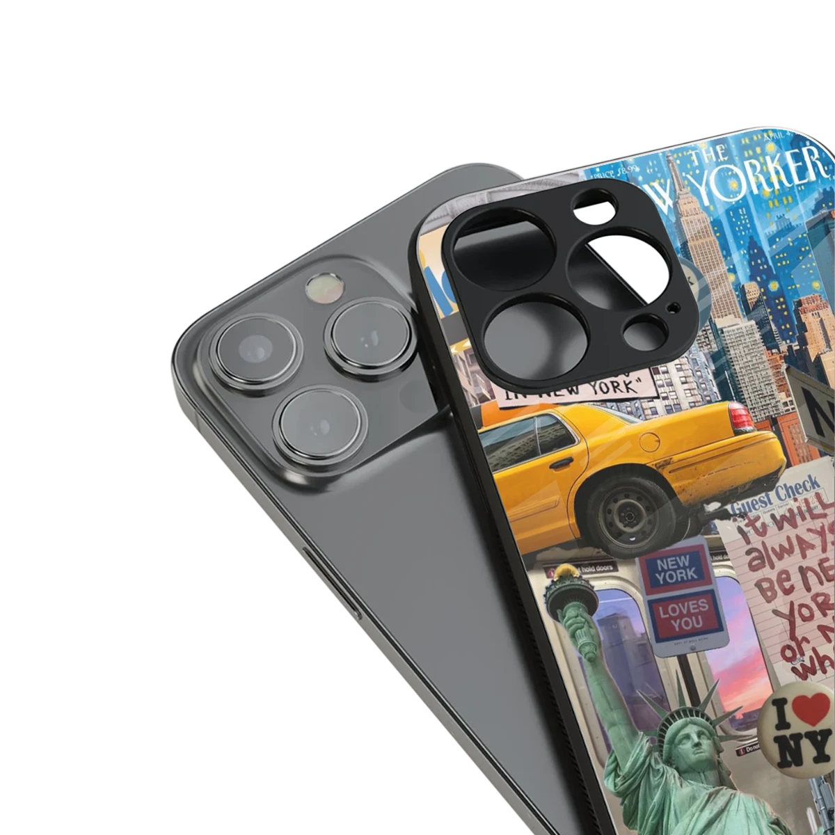 NY Forever stylish phone case for iphone 16 pro max | glossy glass and slim fit