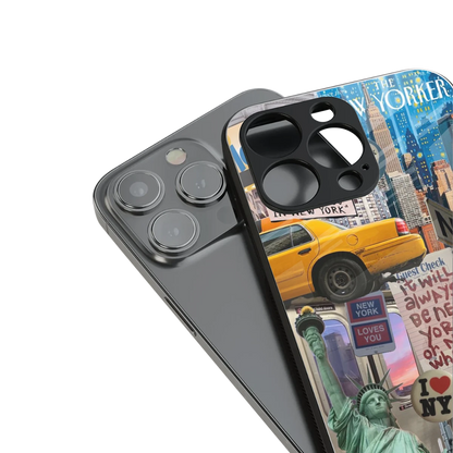 NY Forever stylish phone case for iphone 15 plus | glossy glass and slim fit