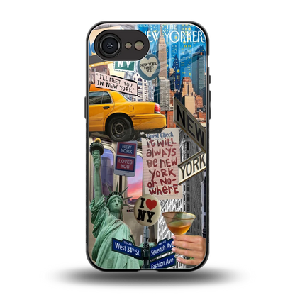 NY Forever back phone cover | glass case for iphone 16e