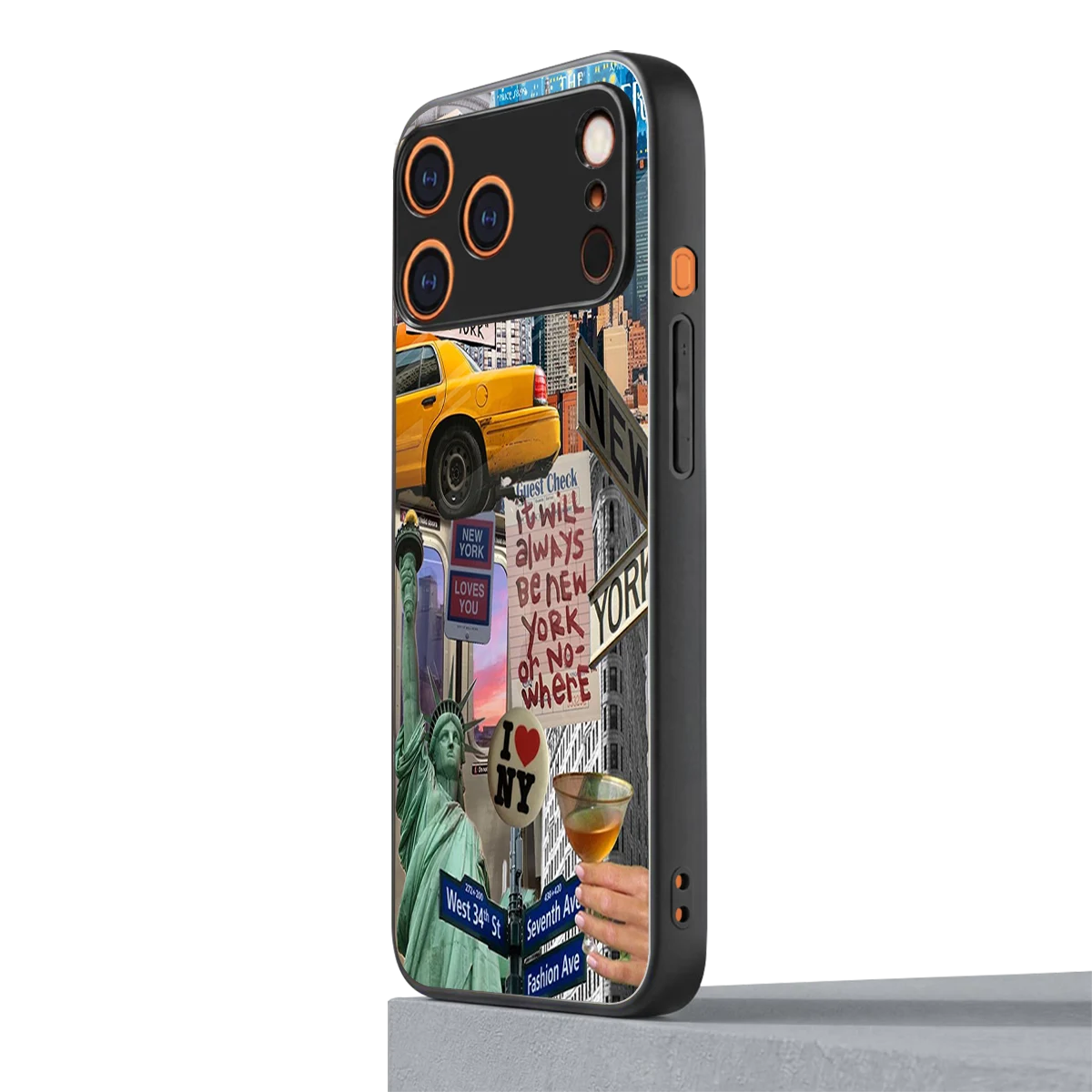 NY Forever iphone 17 pro max mobile cover | shockproof glass phone case