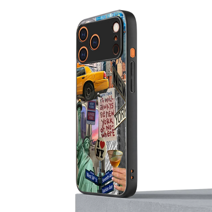 NY Forever iphone 17 pro max mobile cover | shockproof glass phone case