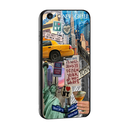 NY Forever sleek iphone 6 cover with tempered glass back and TPU edges