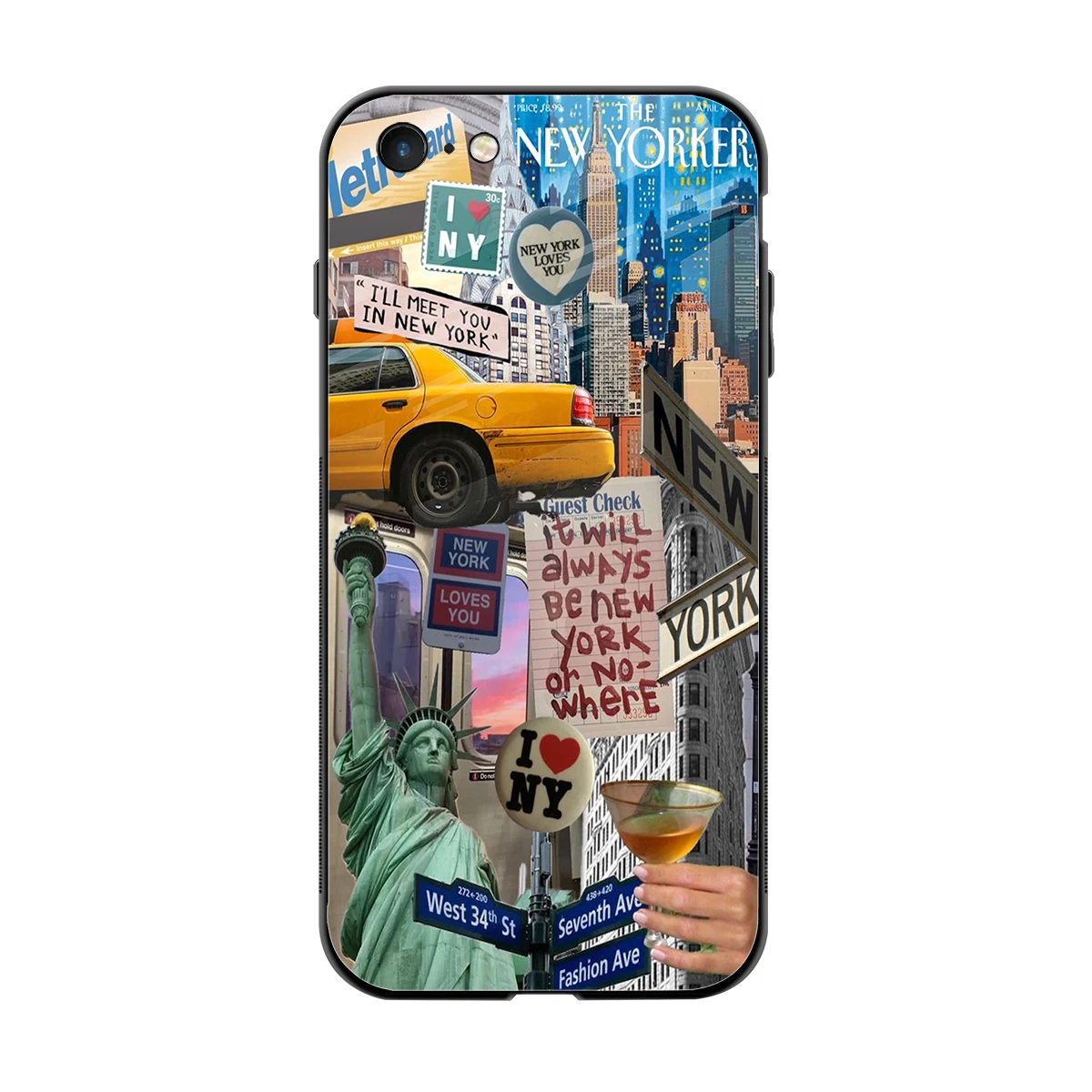NY Forever back phone cover | glass case for iphone 6s