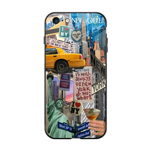 NY Forever back phone cover | glass case for iphone 6s