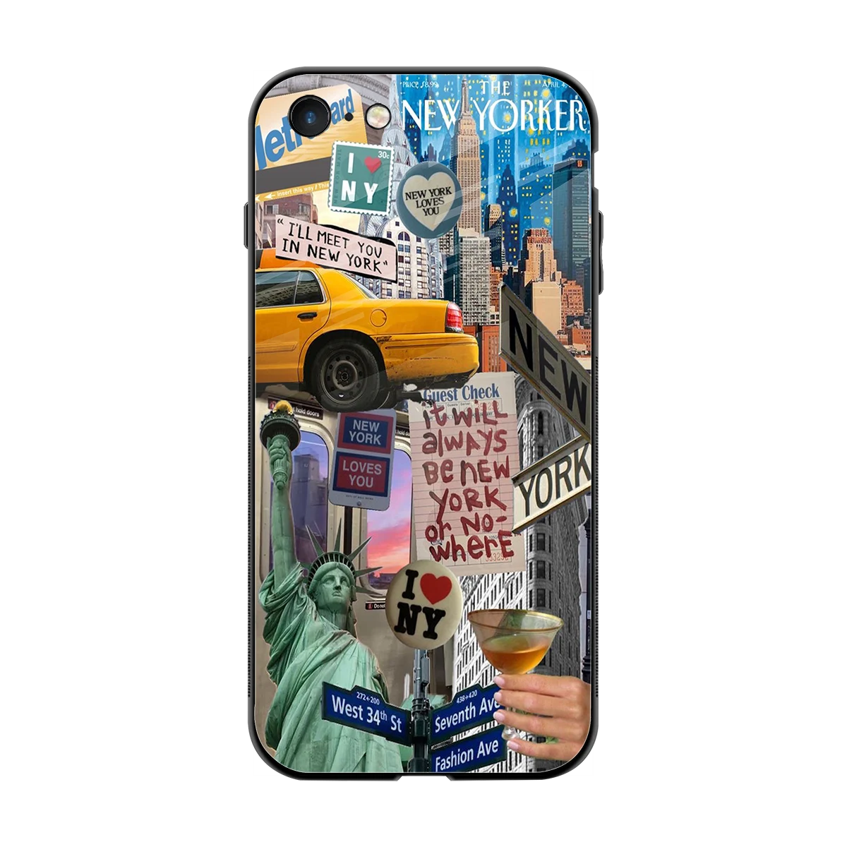 NY Forever back phone cover | glass case for iphone 7