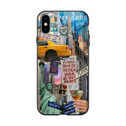 NY Forever back phone cover | glass case for iphone xs