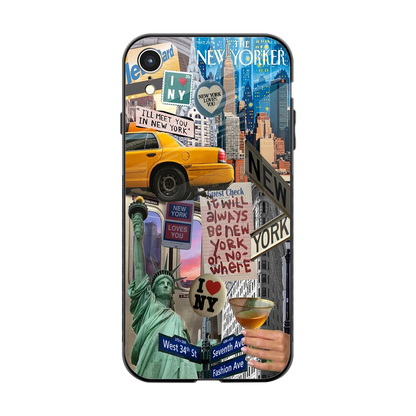 NY Forever back phone cover | glass case for iphone xr
