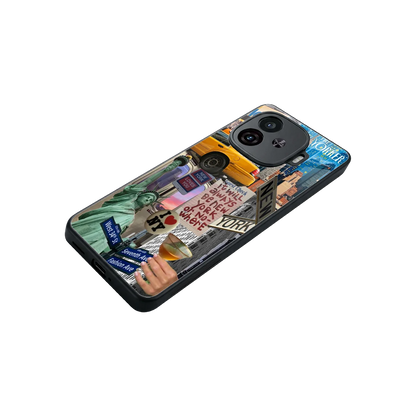NY Forever stylish phone case for iqoo neo 10r 5g | glossy glass and slim fit