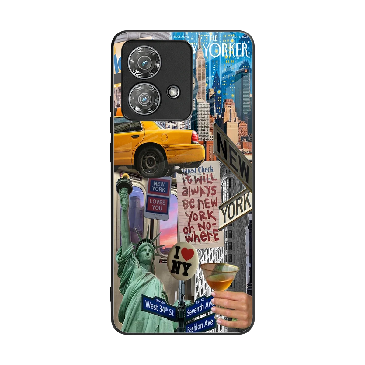 NY Forever back phone cover | glass case for motorola edge 40 neo 5g