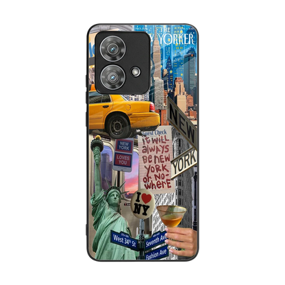 NY Forever back phone cover | glass case for motorola edge 40 neo 5g