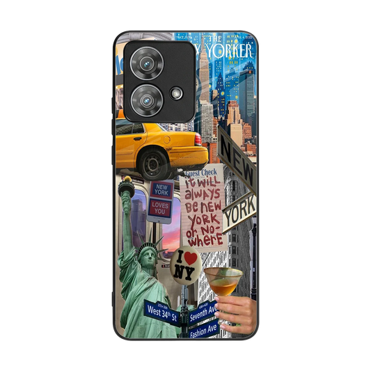 NY Forever back phone cover | glass case for motorola edge 40 neo 5g