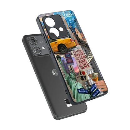 NY Forever sleek motorola edge 40 neo 5g cover with tempered glass back and TPU edges