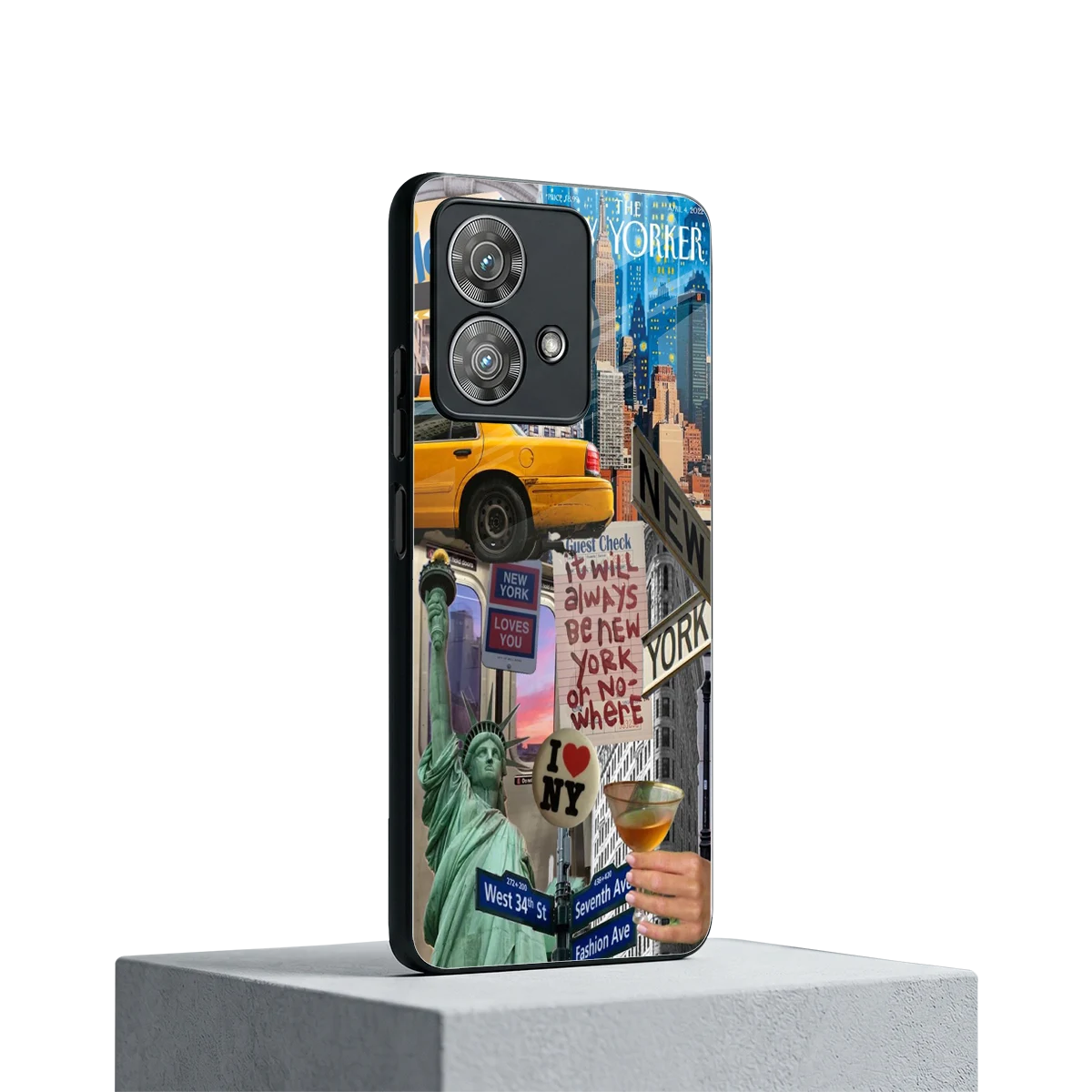 NY Forever motorola edge 40 neo 5g mobile cover | shockproof glass phone case