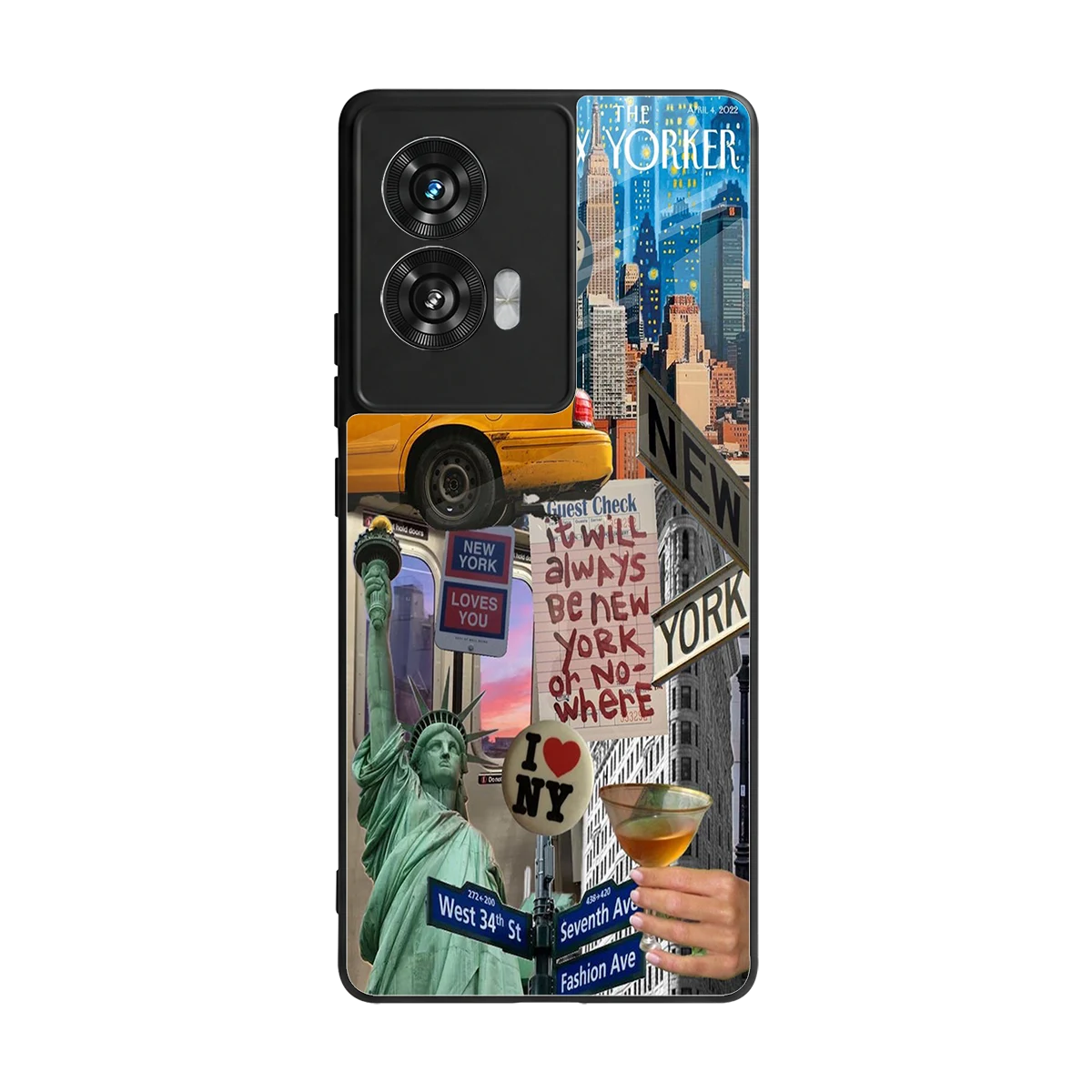 NY Forever back phone cover | glass case for motorola edge 50 fusion