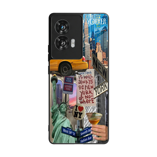 NY Forever back phone cover | glass case for motorola edge 50 fusion