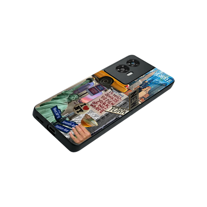 NY Forever stylish phone case for motorola edge 50 fusion | glossy glass and slim fit