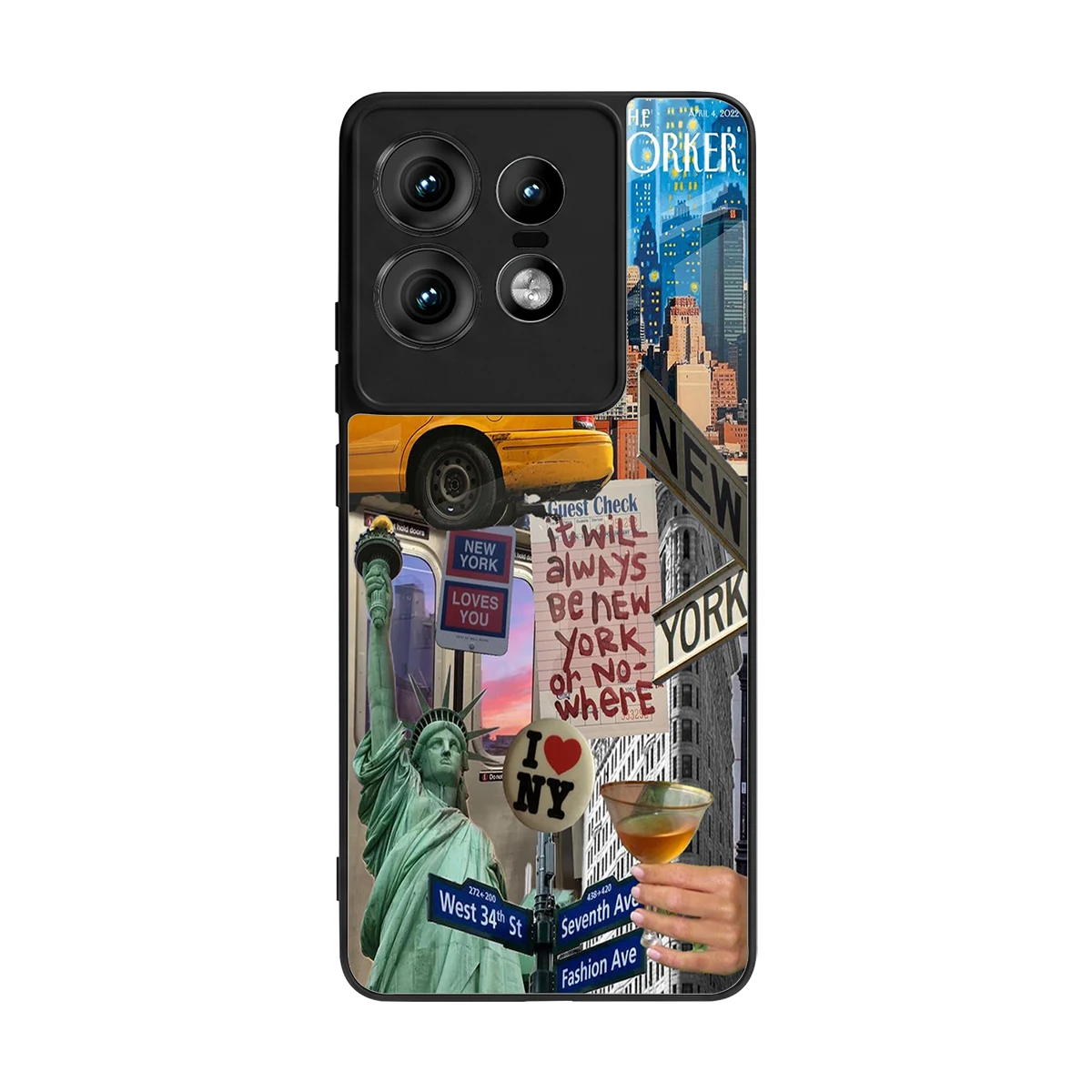 NY Forever back phone cover | glass case for motorola edge 50 pro