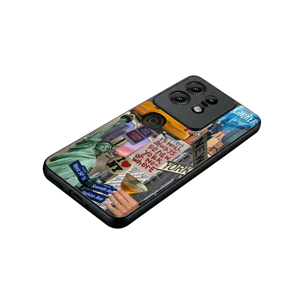 NY Forever stylish phone case for motorola edge 50 pro | glossy glass and slim fit